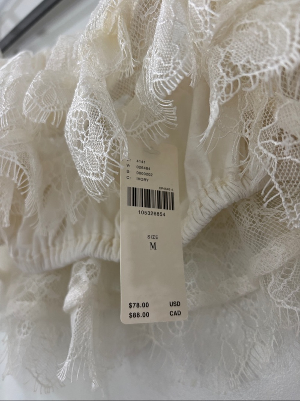 NWT Anthropologie LyreBird Lace Swing Crop Cami - Picture 6 of 6